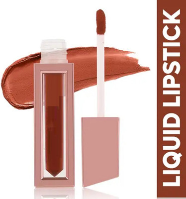 AFARAXIA Non Transfer Smudge Proof Longlasting Sensational Liquid Matte Lipstick(Blush Brown, 4.5 ml)