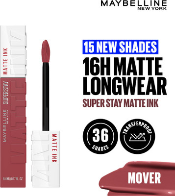 MAYBELLINE NEW YORK Superstay Matte Ink Liquid Lipstick - 16H Longwear Matte | Mover(Pink, 5 ml)