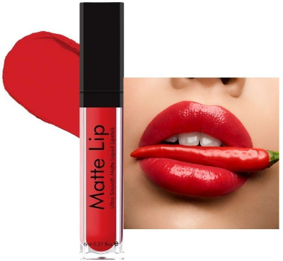 Wonholli Non Transfer Smudge Proof Longlasting Sensational Liquid Matte Lipstick(Red, 6 ml)