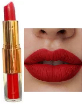 Luipui new wonderful best red 2 in 1 matte finish lipstick pack of 1 waterproof(red, 6 g)
