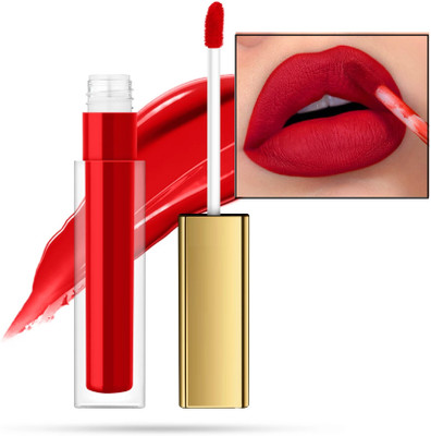 WOONGMI Velvet Matte Non Transfer Liquid Matte Lipstick(Red, 6 ml)