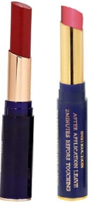 Meilin Non Transfer Lipstick in combo pack Wateroof (Maroon&Warm Peach)(Multicolor, 8 g)