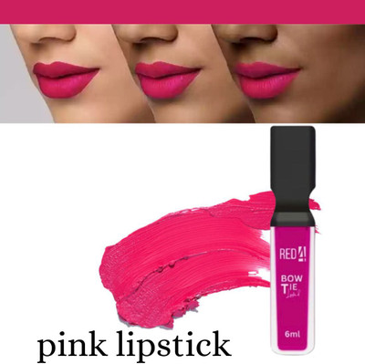 RED4 all day Bow tie pink lipstick pack of 1(black, 10 ml)