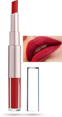 Wonholli 2 In 1 Dual Head Intense Matte Velvet Liquid Lipstick(Red, 7 ml)