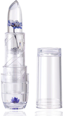 adbeni Waterproof Jelly Flower Transparent Color Changing Lipstick(Blue, 3.6 g)