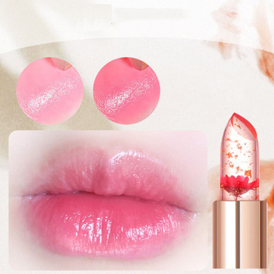 GULGLOW99 flower lipstick transparent jelly color-changing temperature-changing lipstick(TRANSPRENT, 3.6 g)
