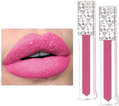 Latixmat Non Transfer Waterproof Longlast Matte Liquid Lipstick Combo(Pink, 10 ml)