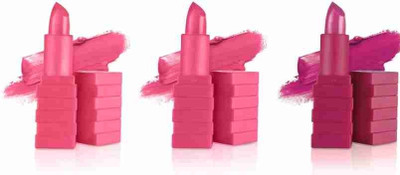 kKode beutiful shade lipstick combo colour pack of 3(multi colour, 40 ml)