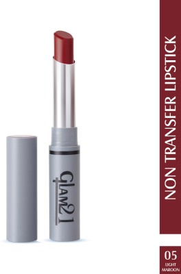 Glam21 Non Transfer Lipstick-Longlasting & Lightweight Creamy Matte Look for Everyday(Light Maroon-05, 2 g)