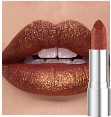 GABBU Glittering Matte Lipstick Water Prof & Long Lasting For Girl & Woman(Brown, 3.6 g)