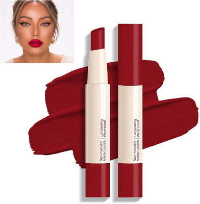 Neycare creamy matte red lipstick easy to use super perfect pack of 1(Red, 3 g)