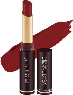 SWISS BEAUTY Non_Transfer Matte Lipstick (SB-209-02)(Orange Red, 2 g)