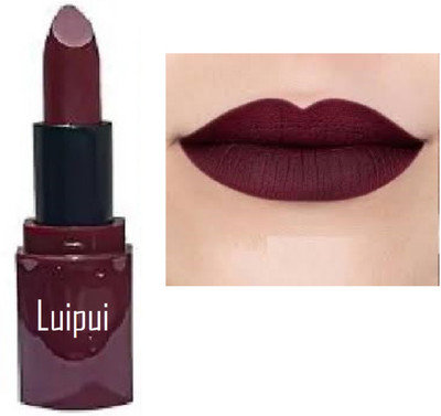 Luipui maroon lipstick good matte finish pack of 1(maroon, 6 g)