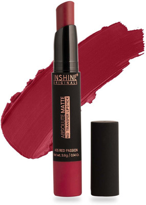 Inshine Absolute Matte No Transfer Waterproof Lipstick(RED PASSION, 3.5 g)