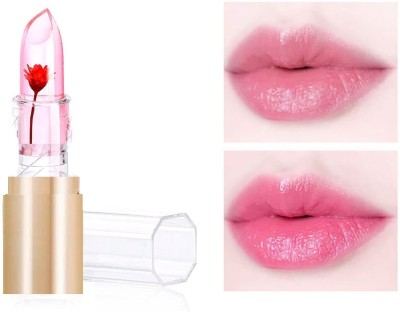 Wonholli Moisturizing Color Change Flower Crystal Lipstick(Pink, 3 g)