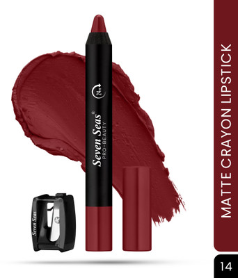 Seven Seas Matte Mood Non-Transfer Lipstick Long Lasting & Waterproof Lasts Upto 24Hrs(Pink Mousse, 3.5 g)