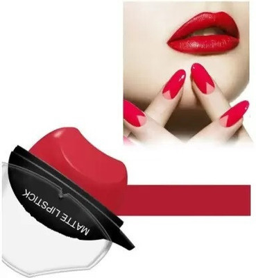 Arcanuy Lip Shape Lipstick Apple Design Matte Lipstick(red, 5 g)