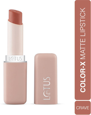 LOTUS MAKE - UP Color X Matte Lipstick Crave-01, Long-Lasting, Bold, Highly Pigmented(CRAVE - 01, 3.8 g)