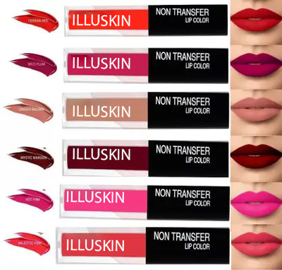 hich Super stay matte ink bold lip color liquid lipstick combo pack of 6 peice(Multicolor, 30 ml)