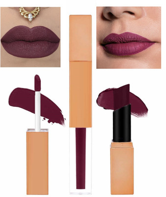 WOONGMI Matte Ultra Smooth Liquid Matte Lipstick Waterproof & Smudge proof(Wine, 12 ml)