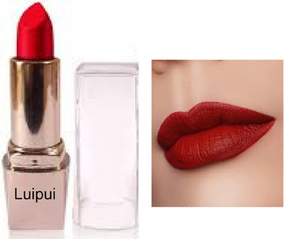 Luipui smooth and soft texture red matte lipstick(red, 6 g)