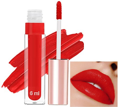 GABBU Matte Smudge proof and waterproof liquid matte lip color lipstick(cherry red, 6 ml)