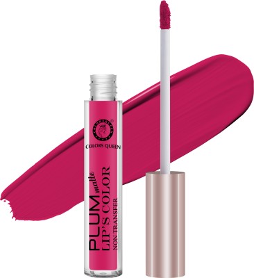 COLORS QUEEN Plum Matte Lips Color Water Proof Non Transfer Liquid lipstick(Fuchsia, 7 g)