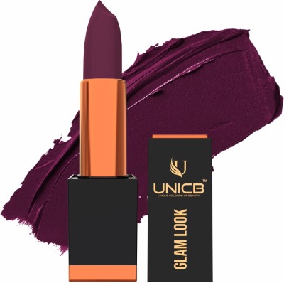 UNICB Matte Glam Look Long Lasting Moisturized Smooth Soft Coloured Impact Lipstick(Congo Wine, 3.5 g)