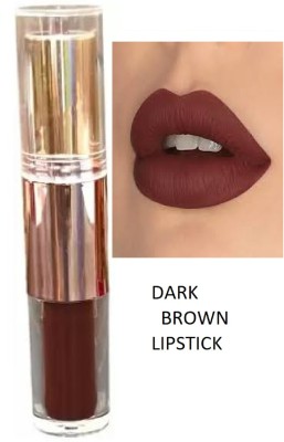 Luipui best trending brown 2 in 1 matte finish lipstick(brown, 6 g)