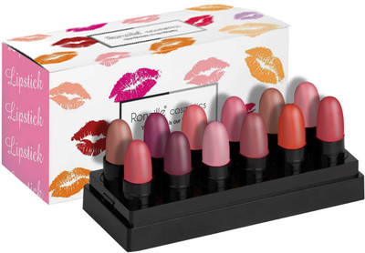 RONZILLE Pocket Mini Bullet Lipstick Set of 12 Shade B(Shade B, 24 g)