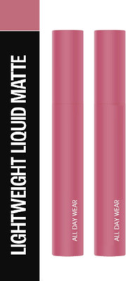 Luipui MATTE CRUSH SUPER STAY LONG LASTING, FULL COVERAGE LIPSTICK PACK OF 2(RUBY TRUE - 14, 24 ml)