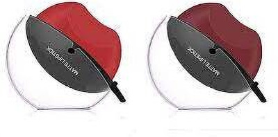 crazmatic apple red and marron lipastick pack of 2(red, 10 g)