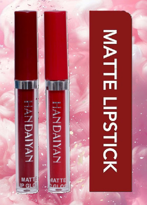 zempa Pack of 2 Waterproof, liquid Matte Lipstick,Ultra Smooth Red Maroon//(MAROON, 6 ml)