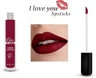 PERLENTE good quality Liquid Matte Lipstick,Transferproof PACK OF - 1(MAROON, 5 ml)