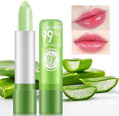 manasona Long Lasting Lip Balm Lip Moisturizer Color Changing Aloe Lipstick(GREEN, 3.6 ml)