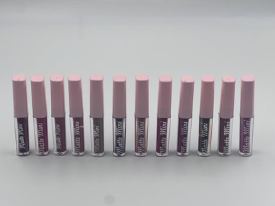 moan's long-lasting liquid matte multicolor lipstick 12 piece set ( multicolor )(Multicolor, 36 ml)