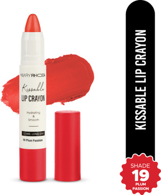 Hilary Rhoda Kissable Lip Crayon |12-Hour Stay | Highly Matte Finish & Pigmented Lipstick(Plum Passion, 3.5 g)