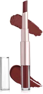 REIMICHI Duo Liquid Lipstick with Matte Finish and Moisturizing Gloss lipstick(DARK BROWN, 3 ml)
