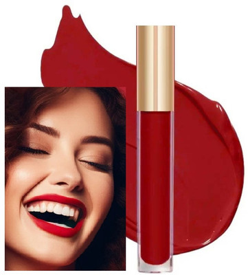 tanvi27 Waterproof & Non-Transfer Velvet Matte Finish Liquid Red Lipstick(Red, 4 ml)