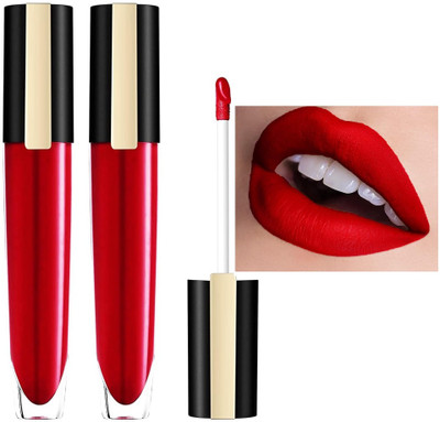 Emijun Non Transfer Waterproof Longlast Liquid Matte Lipstick Combo Pack(red, 10 ml)