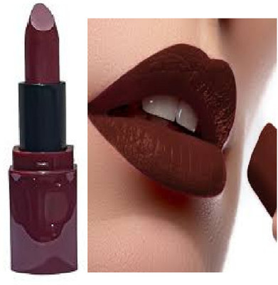 Luipui dark brown crayon matte lipstick pack of 1(brown, 6 g)