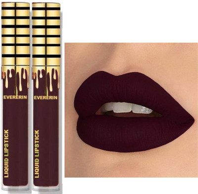 EVERERIN High Defination Smudge proof Waterproof Long lasting Liquid matte Lipstick(Wine, 12 ml)