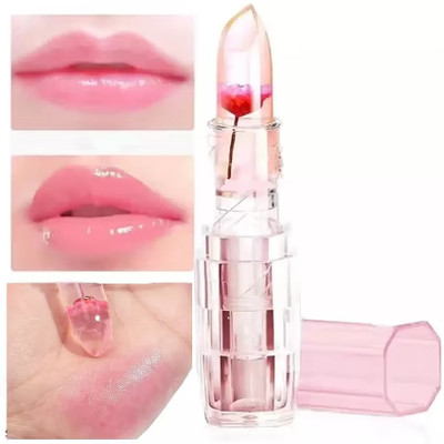 REIMICHI HIGH PIGMENT COLOR CHANGING CRYSTAL FLOWER GEL JELLY LIPSTICK(red, 3.6 g)