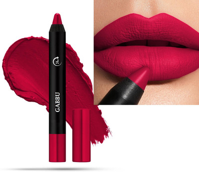 GABBU Waterproof Crayon Lipsticks, Smudge & Budge Proof Lip Liner Pencil(RED, 3.5 g)