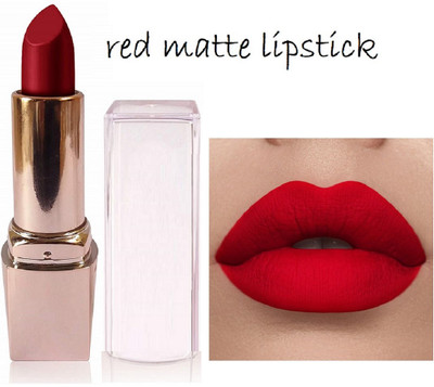Luipui trending long lasting red matte lipstick waterproof lipstick pack of 1(RED, 6 g)