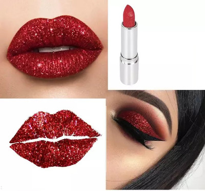 Jiwoo Shimmer WATER PROOF LIPSTICK Lipstick-02(RED, 3.8 g)