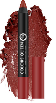 COLORS QUEEN Color It All Highly Pigmented Long Lasting Non Transfer Matte Crayon Lipstick(Peach Love, 3.5 g)