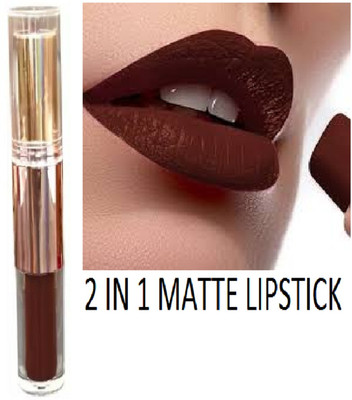 Luipui DARK BROWN 2 IN 1 LIPSTICK PACK OF 1(BROWN, 6 g)