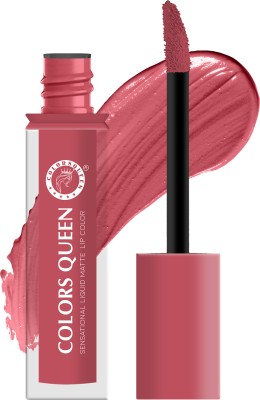 COLORS QUEEN Sensational Liquid Matte Lip Color Long Lasting & Non-Transfer Liquid Lipstick(14 - Punch Pink, 7 g)