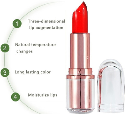 Arcanuy Best color glossy finish gel lipstick color change(red, 3.6 g)